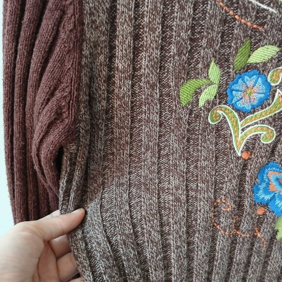 Sundance Women's‎ Sweater Size Small Floral Embroidered Pullover Long Sleeve - Picture 10 of 14